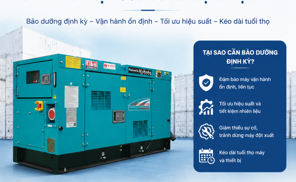 lưu ý khi bảo dưỡng máy phát điện container lạnh