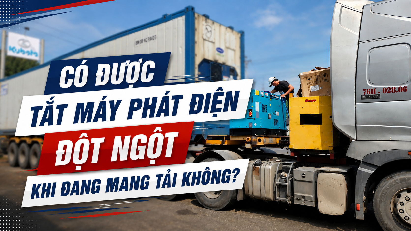 tắt máy phát điện khi đang tải