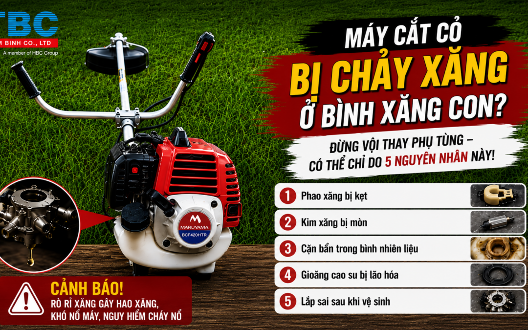 Máy Cắt Cỏ Bị Chảy Xăng Ở Bình Xăng Con? Đừng Vội Thay Phụ Tùng – Có Thể Chỉ Do 5 Nguyên Nhân Này!