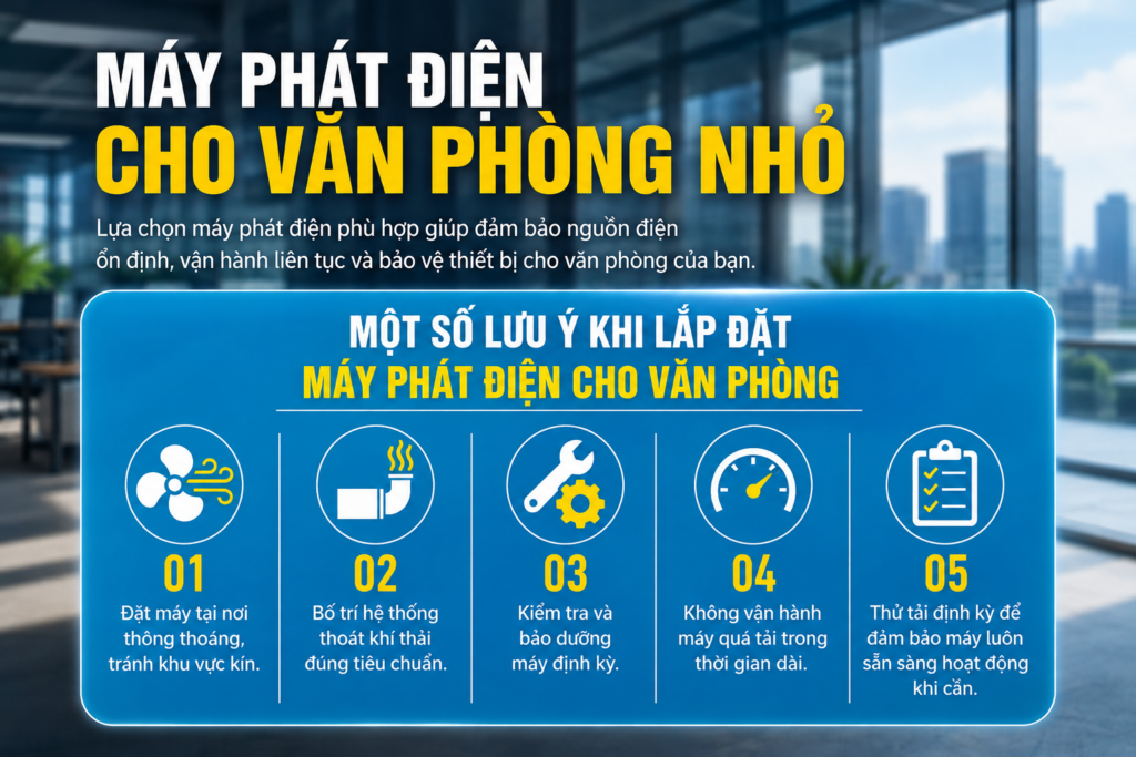 máy phát điện dành cho văn phòng nhỏ